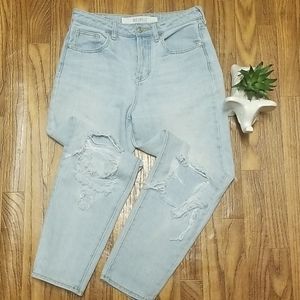 Brandy Melville distressed button fly mom jean
